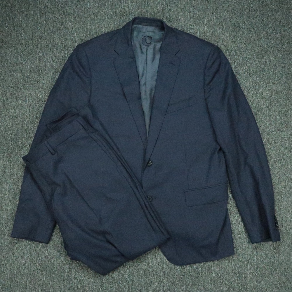 Caruso Suit Mens 56R Blue Wool Cashmere Blazer Pants Italy US 46R